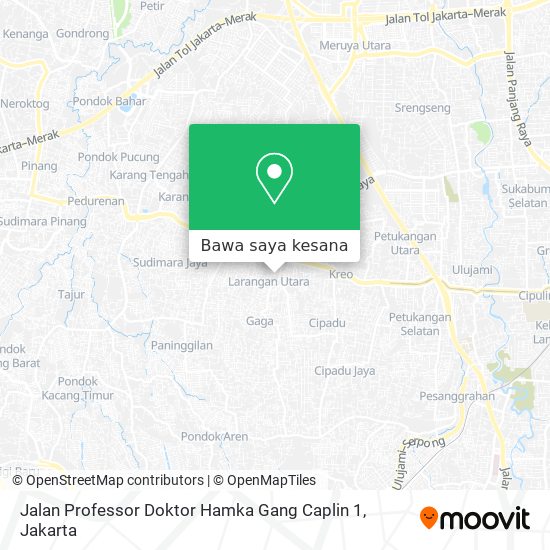 Peta Jalan Professor Doktor Hamka Gang Caplin 1