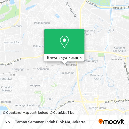 Peta No. 1 Taman Semanan Indah Blok NA