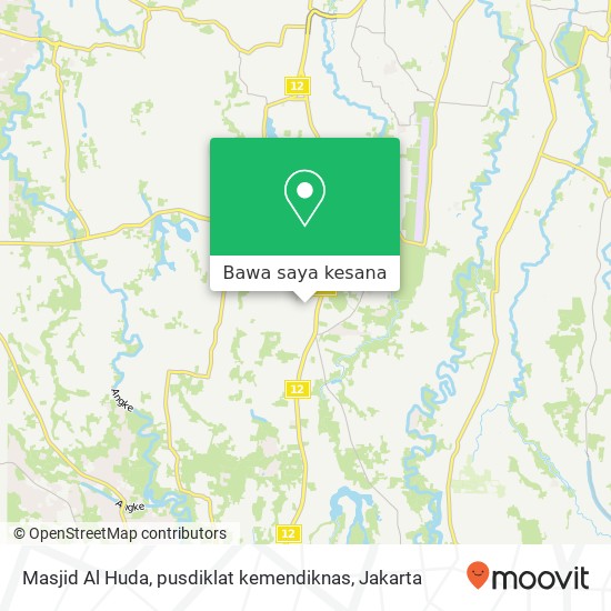 Peta Masjid Al Huda, pusdiklat kemendiknas