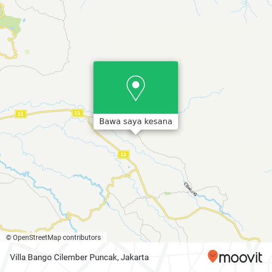 Peta Villa Bango Cilember Puncak