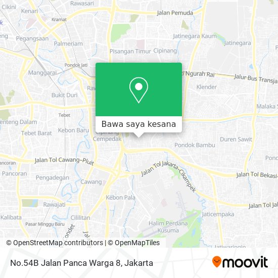 Peta No.54B Jalan Panca Warga 8