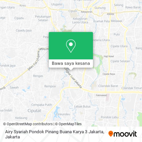 Peta Airy Syariah Pondok Pinang Buana Karya 3 Jakarta