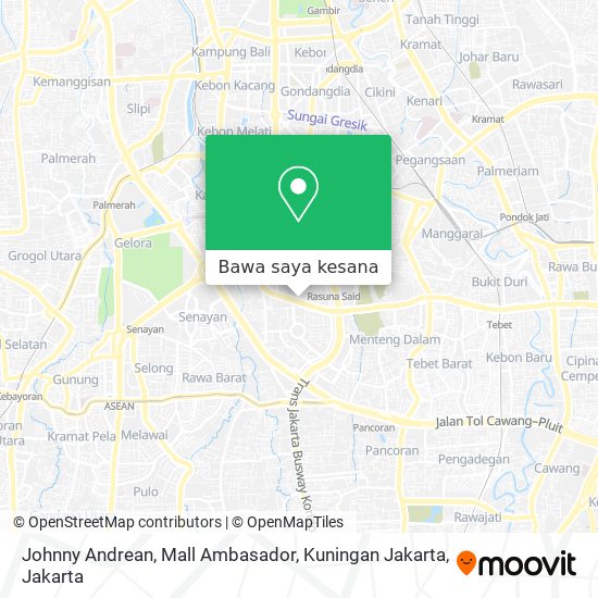 Peta Johnny Andrean, Mall Ambasador, Kuningan Jakarta