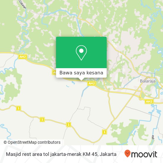 Peta Masjid rest area tol jakarta-merak KM 45