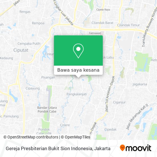 Peta Gereja Presbiterian Bukit Sion Indonesia