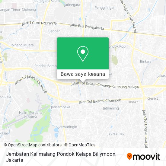 Peta Jembatan Kalimalang Pondok Kelapa Billymoon