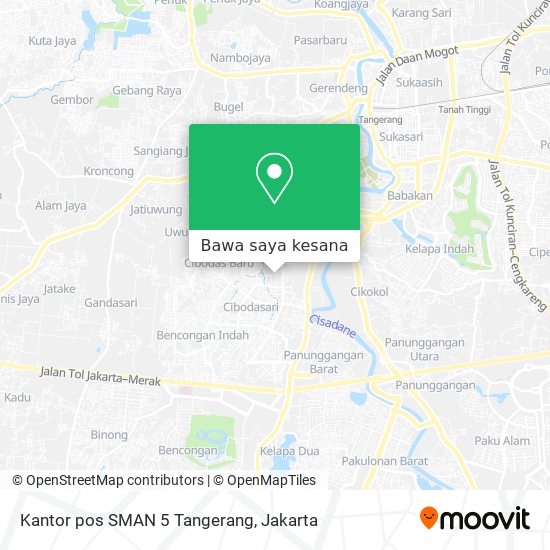 Peta Kantor pos SMAN 5 Tangerang