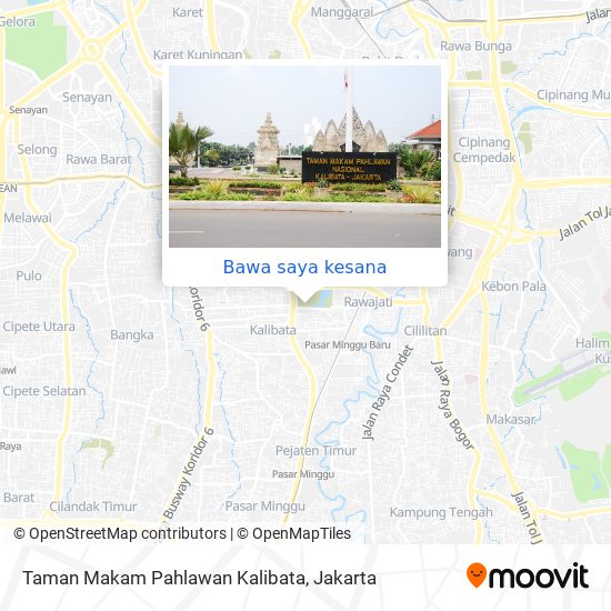 Peta Taman Makam Pahlawan Kalibata