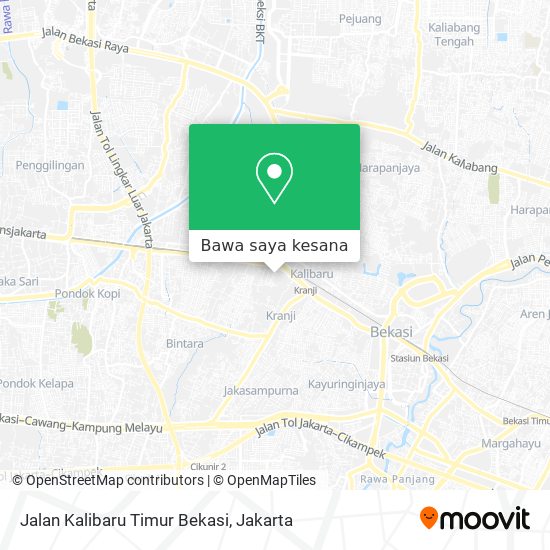 Peta Jalan Kalibaru Timur Bekasi