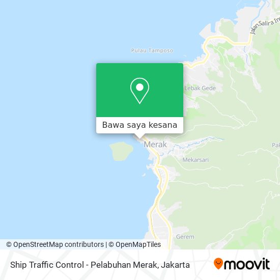 Peta Ship Traffic Control - Pelabuhan Merak