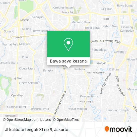 Peta Jl kalibata tengah XI no 9