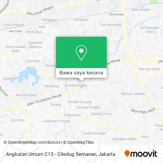 Peta Angkutan Umum C15 - Ciledug Semanan