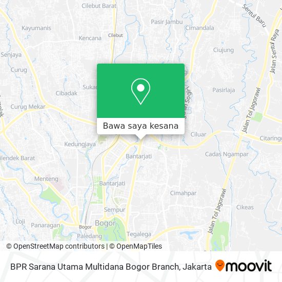 Peta BPR Sarana Utama Multidana Bogor Branch