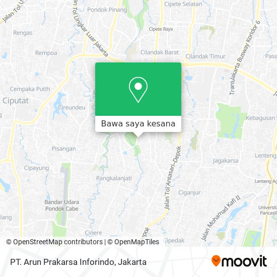 Peta PT. Arun Prakarsa Inforindo
