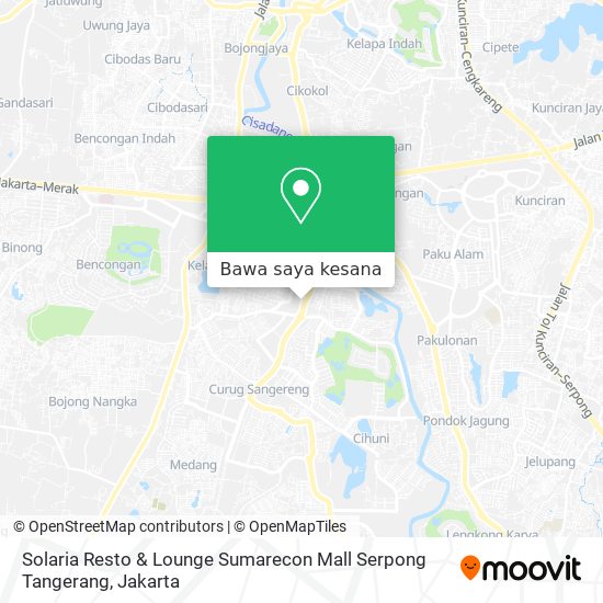 Peta Solaria Resto & Lounge Sumarecon Mall Serpong Tangerang