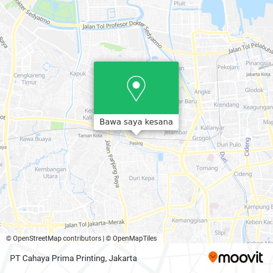 Peta PT Cahaya Prima Printing