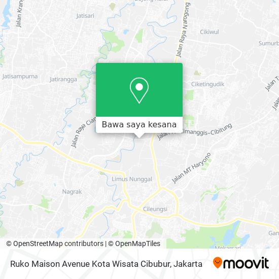 Peta Ruko Maison Avenue Kota Wisata Cibubur