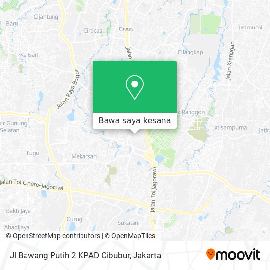 Peta Jl Bawang Putih 2 KPAD Cibubur