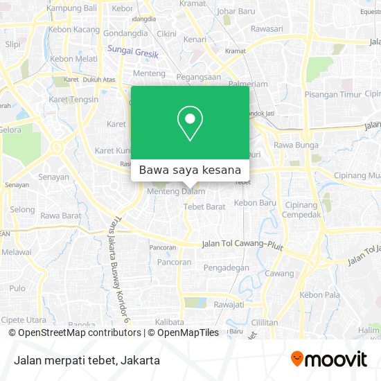 Peta Jalan merpati tebet