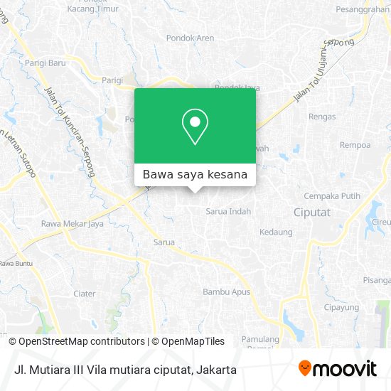 Peta Jl. Mutiara III Vila mutiara ciputat
