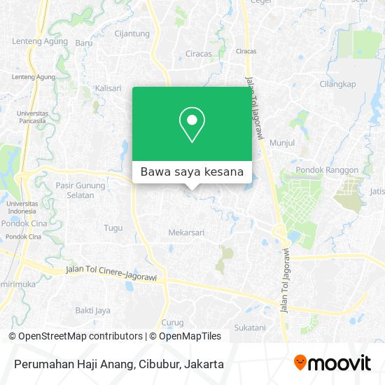 Peta Perumahan Haji Anang, Cibubur