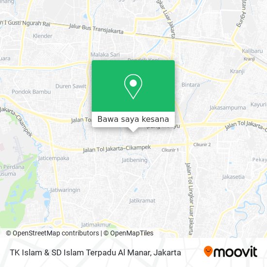Peta TK Islam & SD Islam Terpadu Al Manar