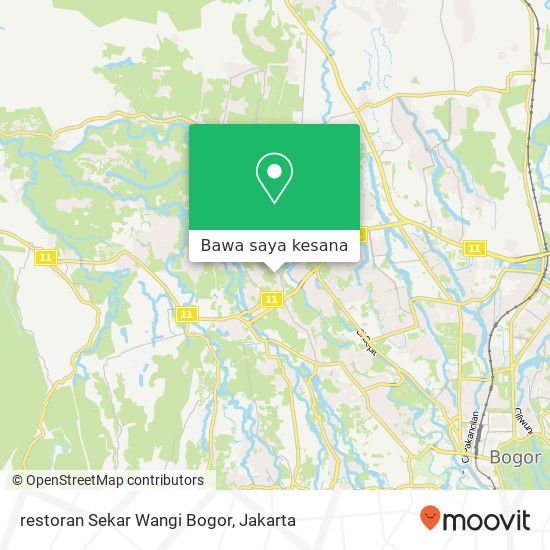 Peta restoran Sekar Wangi Bogor