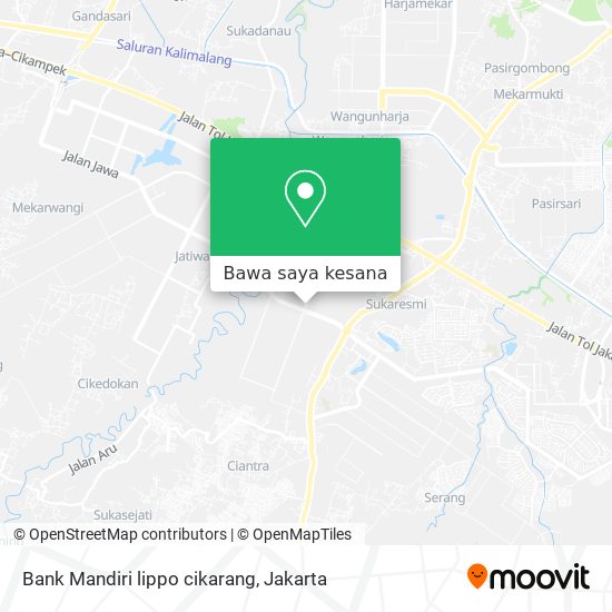 Peta Bank Mandiri lippo cikarang