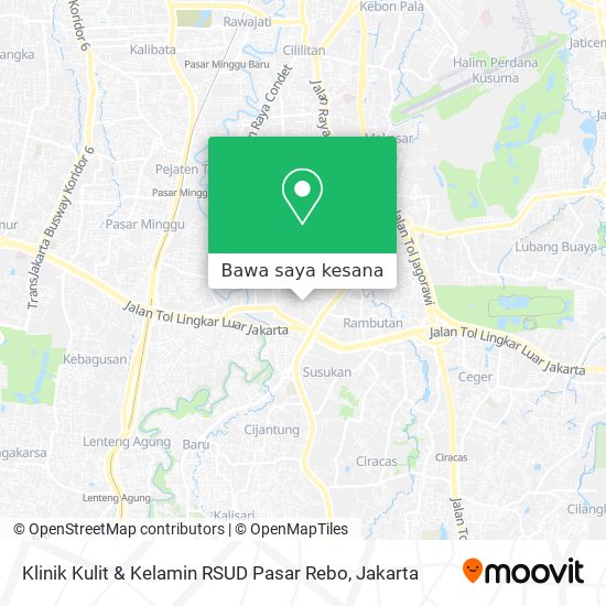 Peta Klinik Kulit & Kelamin RSUD Pasar Rebo