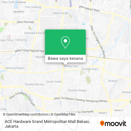 Peta ACE Hardware Grand Metropolitan Mall Bekasi