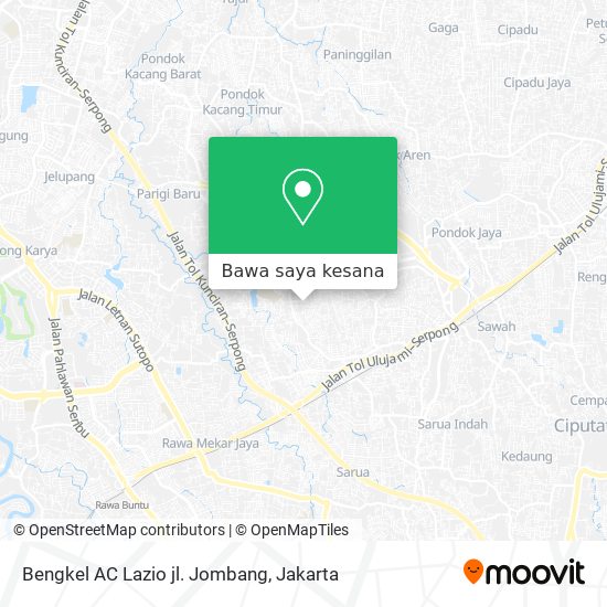 Peta Bengkel AC Lazio jl. Jombang