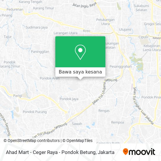 Peta Ahad Mart - Ceger Raya - Pondok Betung