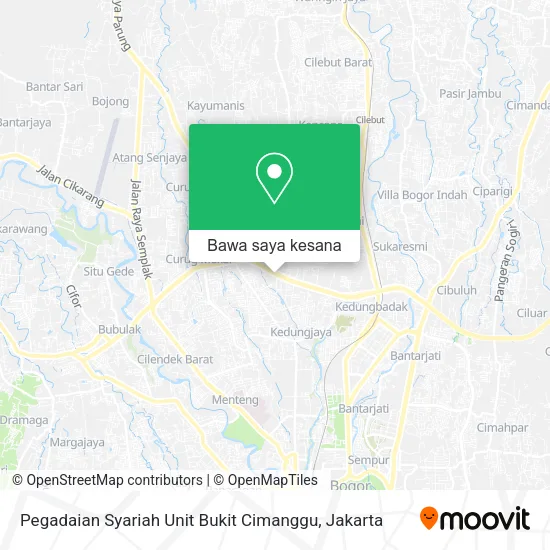 Peta Pegadaian Syariah Unit Bukit Cimanggu