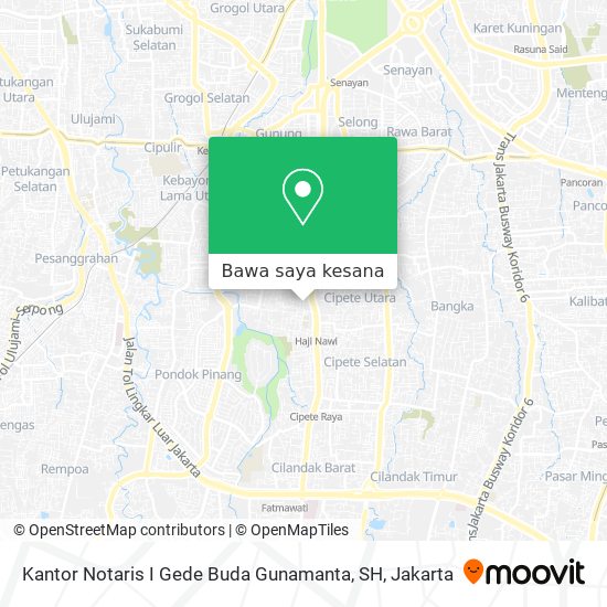Peta Kantor Notaris I Gede Buda Gunamanta, SH