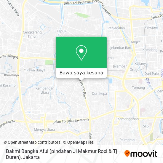 Peta Bakmi Bangka Afui (pindahan Jl Makmur Roxi & Tj Duren)