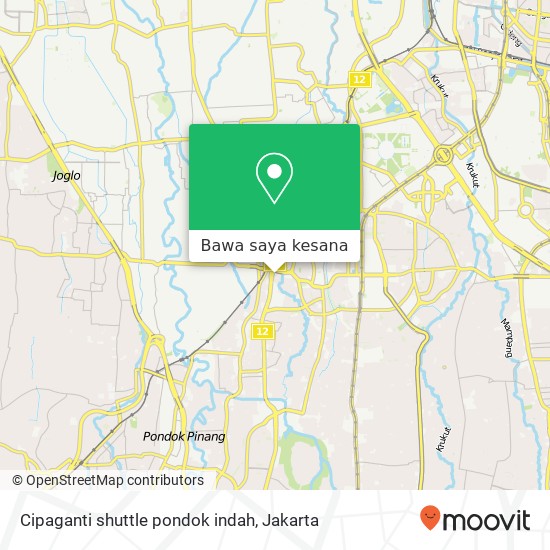 Peta Cipaganti shuttle pondok indah