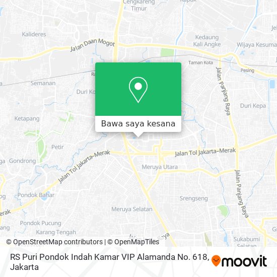 Peta RS Puri Pondok Indah Kamar VIP Alamanda No. 618
