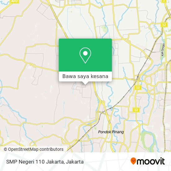 Peta SMP Negeri 110 Jakarta
