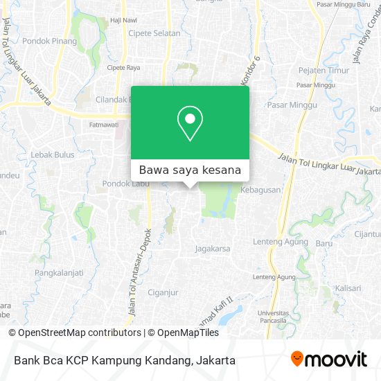 Peta Bank Bca KCP Kampung Kandang