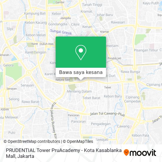 Peta PRUDENTIAL Tower PruAcademy - Kota Kasablanka Mall
