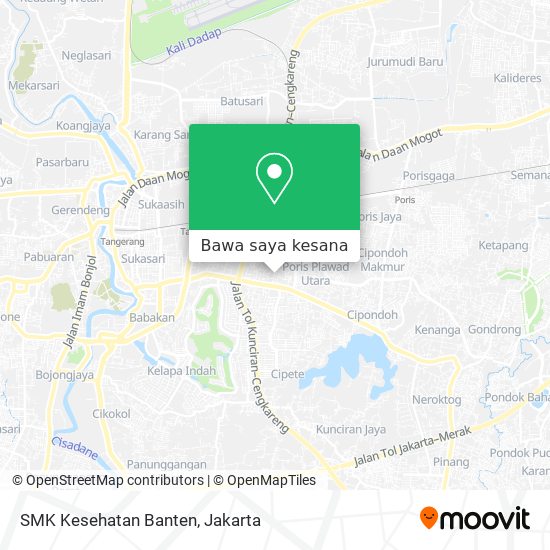 Peta SMK Kesehatan Banten