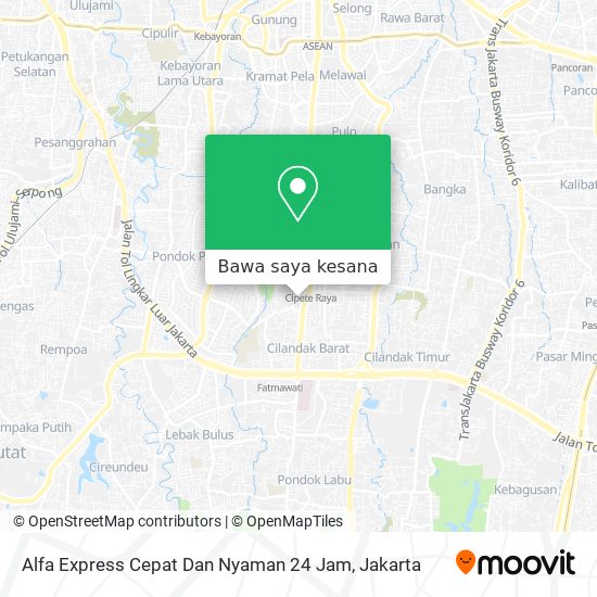 Peta Alfa Express Cepat Dan Nyaman 24 Jam