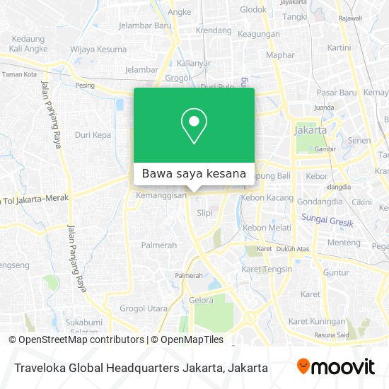 Peta Traveloka Global Headquarters Jakarta