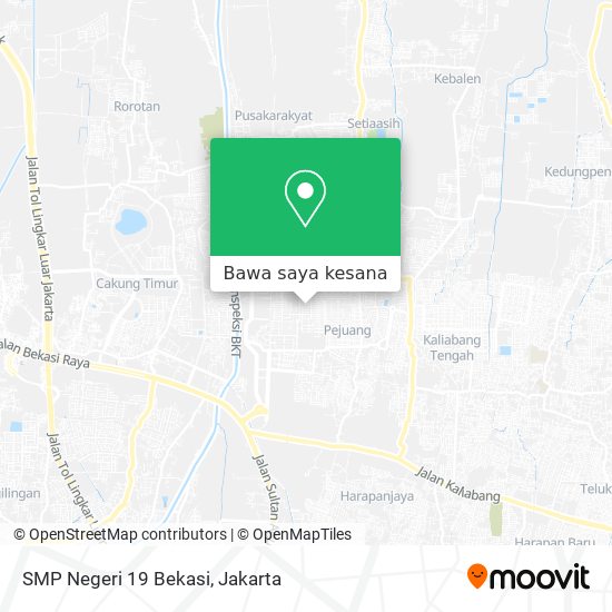 Peta SMP Negeri 19 Bekasi