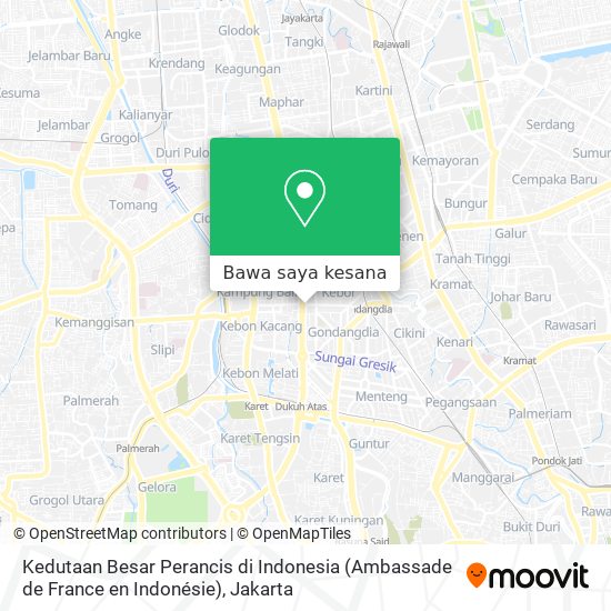 Peta Kedutaan Besar Perancis di Indonesia (Ambassade de France en Indonésie)