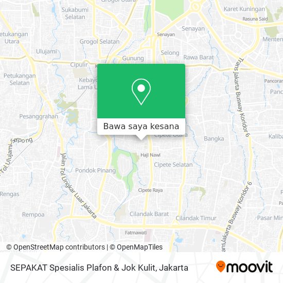 Peta SEPAKAT Spesialis Plafon & Jok Kulit