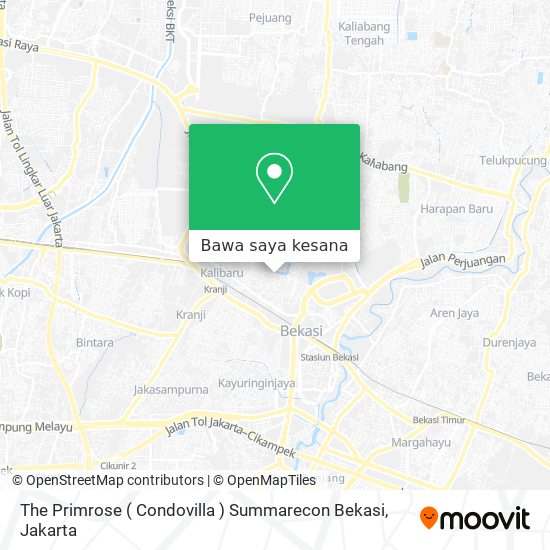 Peta The Primrose ( Condovilla ) Summarecon Bekasi