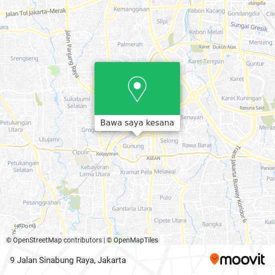 Peta 9 Jalan Sinabung Raya