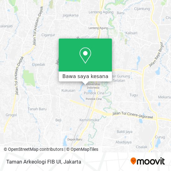 Peta Taman Arkeologi FIB UI