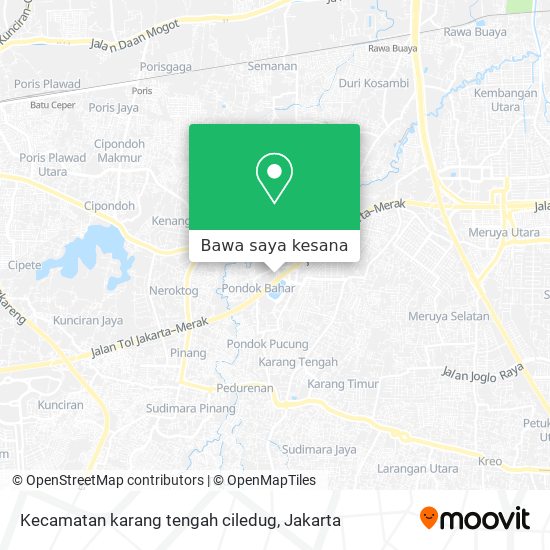 Peta Kecamatan karang tengah ciledug